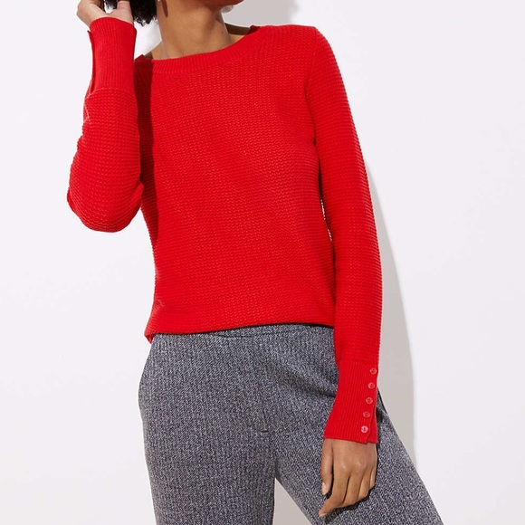 LOFT Sweaters - NWT Loft Textured Button Cuff Sweater
